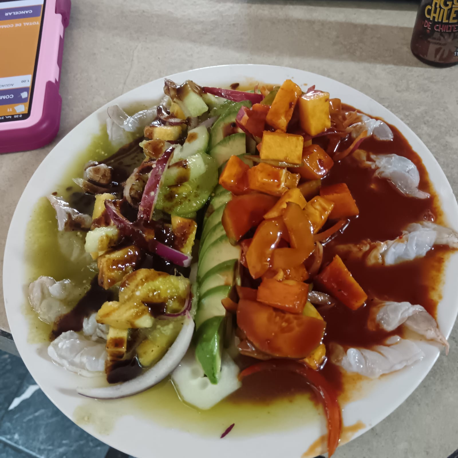 Aguachile Combinado (Rojo y Verde)